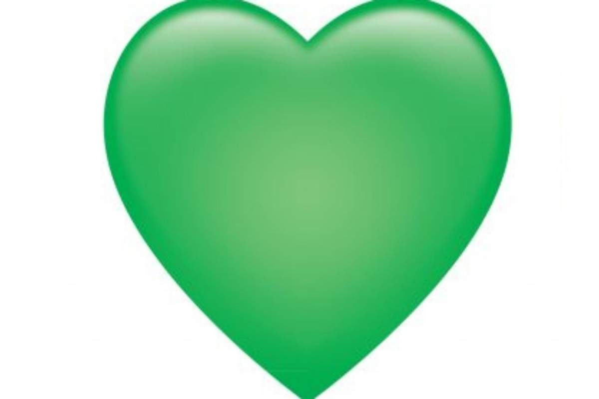 Emoji de un corazón verde