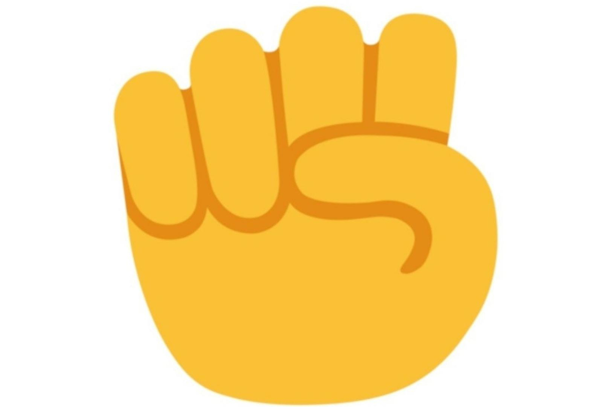 Emoji de un puño hacia arriba
