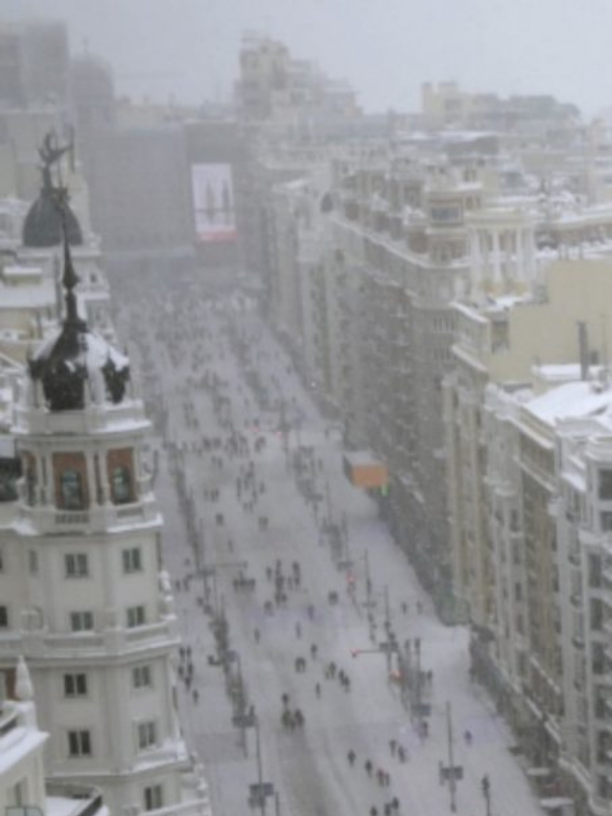 Imagen de Madrid durante la borrasca Filomena, enero de 2021