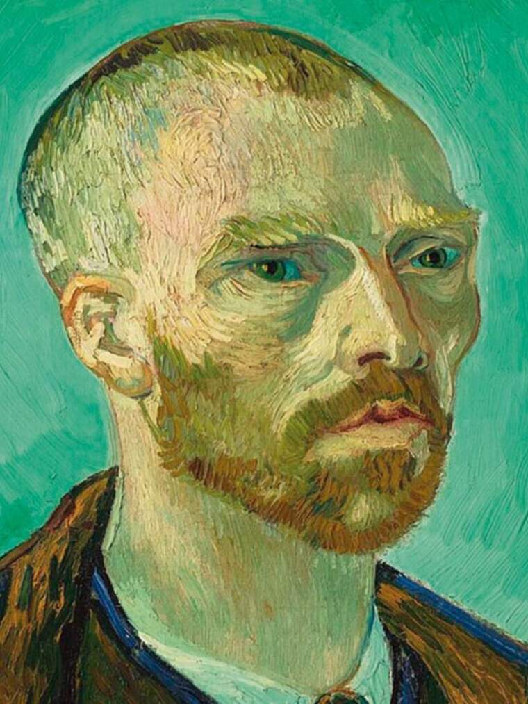 Autorretrato de Vincent Van Gogh con muchos colores