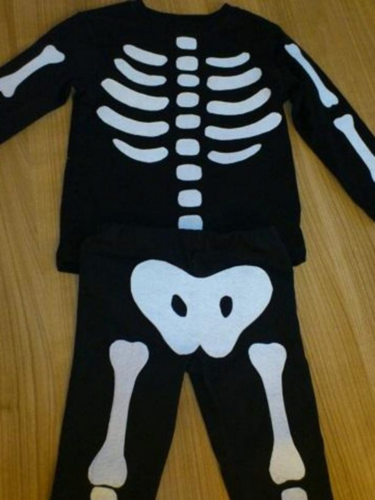 Disfraz casero de esqueleto