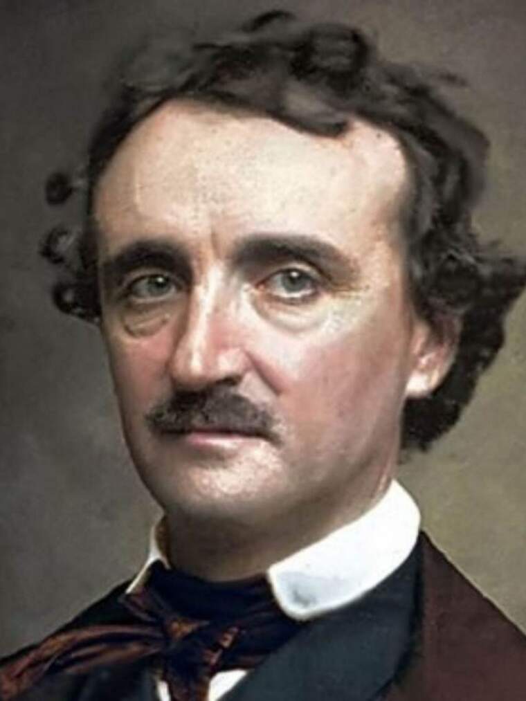 Pintura de Edgar Allan Poe con la ropa típica de su época