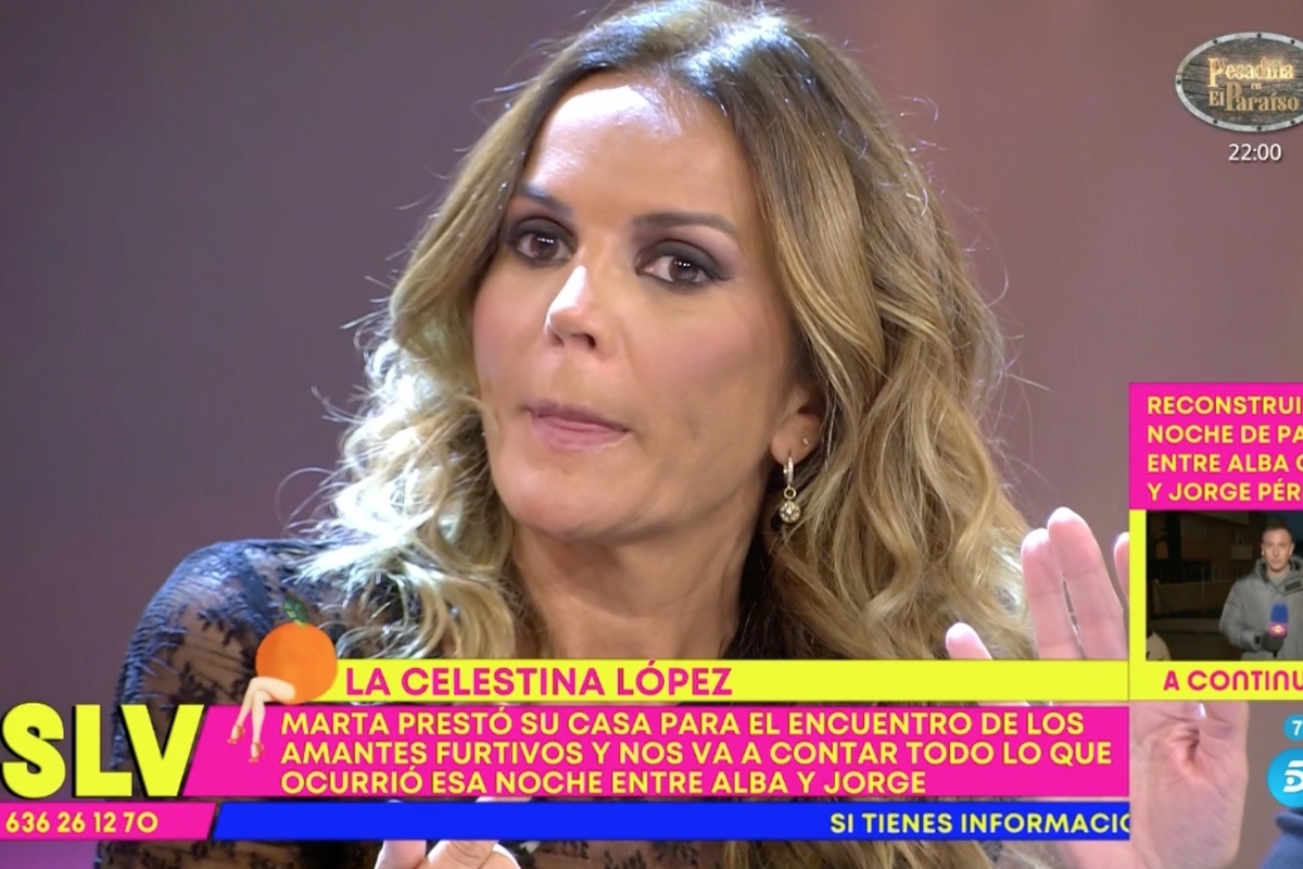 Marta López ayer en 'Sálvame'