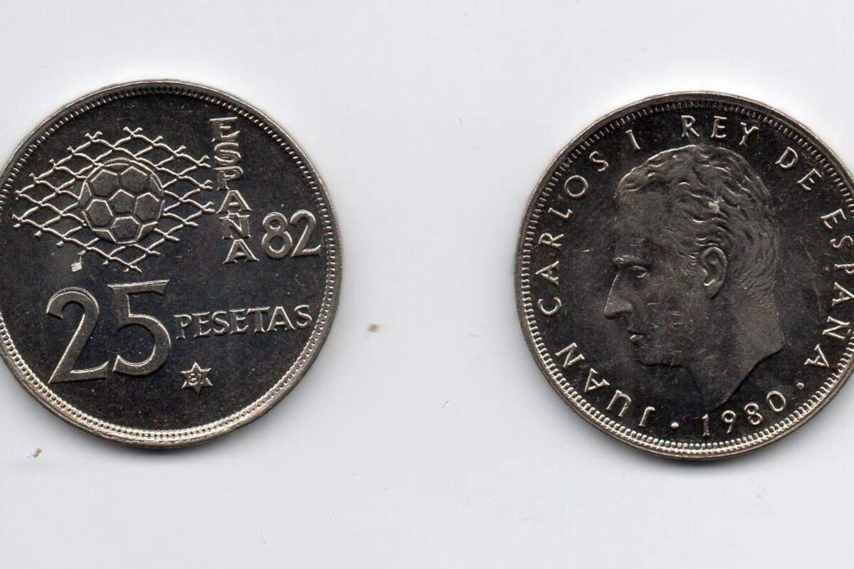 monedas 25 pesetas mundial 82
