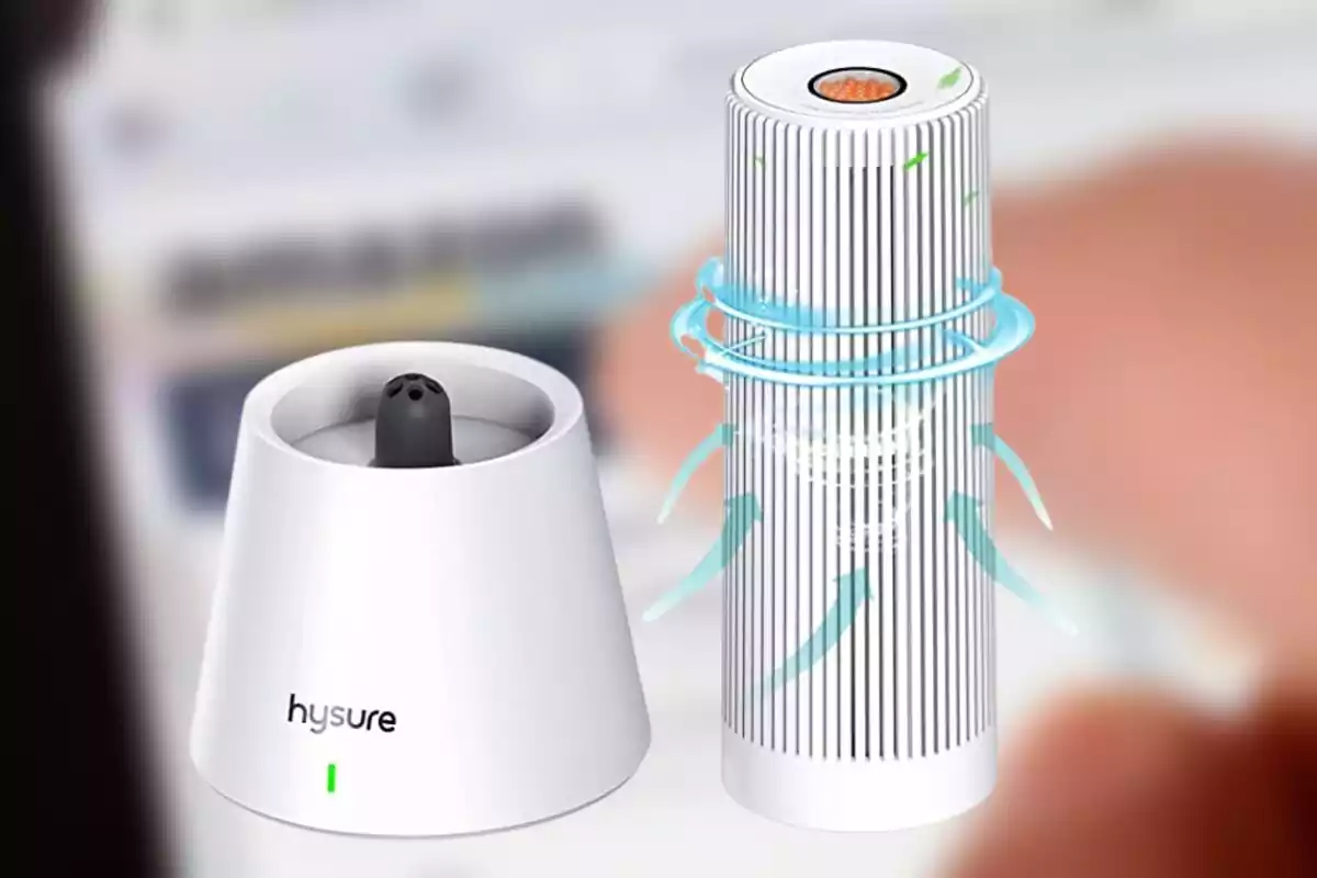 Imágen de un deshumidificador portátil de la marca Hysure de Amazon Imágen de un deshumidificador portátil de la marca Hysure de Amazon