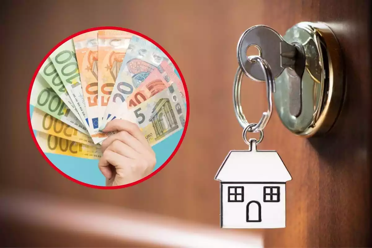 Montaje con foto de dinero Montaje con foto de dinero