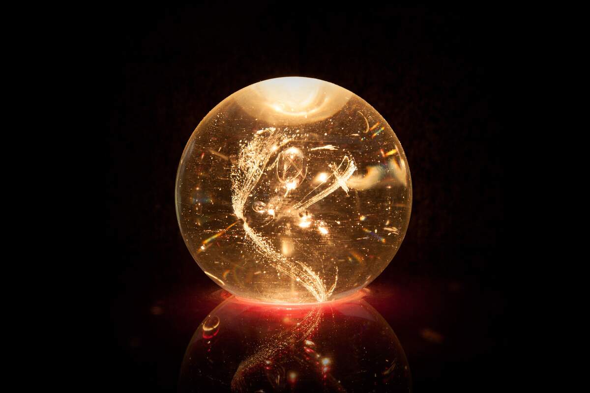 Magic ball with light inside