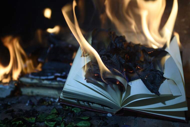Open book burning