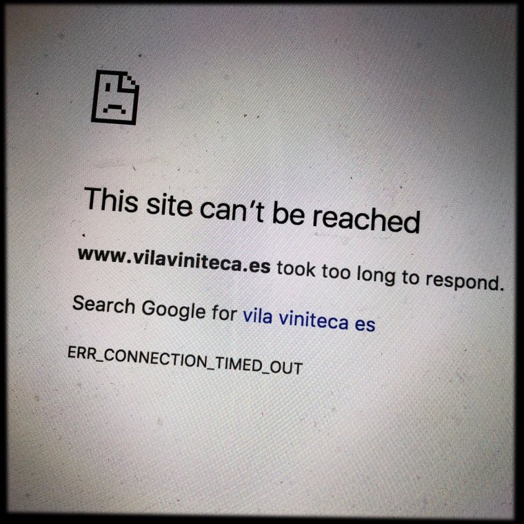 Web caiguda de Vila Viniteca