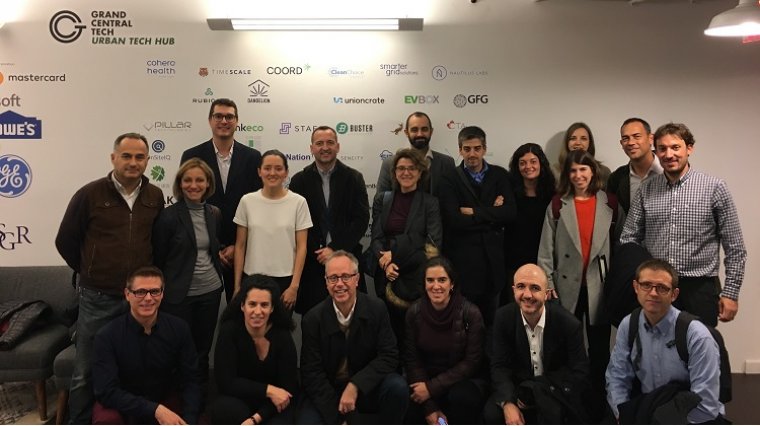 Els representants dels 16 clústers catalans que han viatjat a Nova York