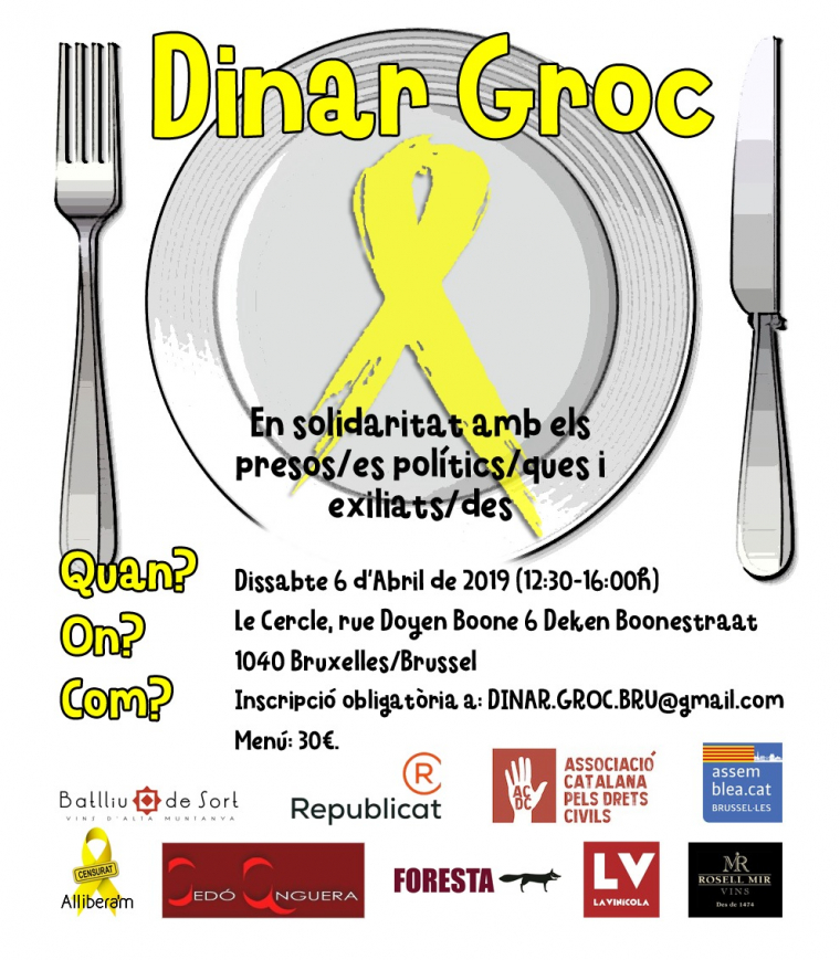 Cartell del dinar groc organitzat a Brussel·les