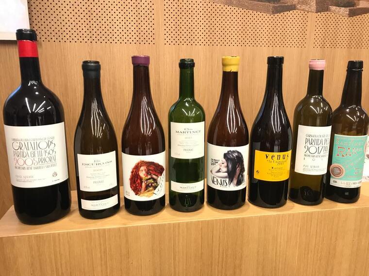 Ampolles del tast de Sara Pérez i René Barbier a Vins i Licors Grau