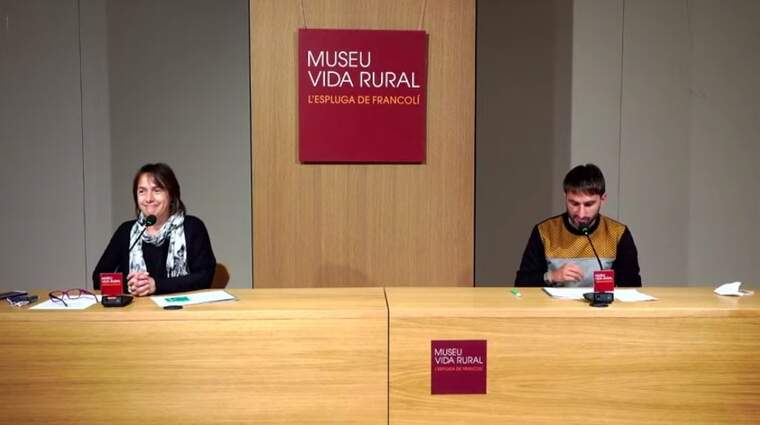 Gemma Carbó i Leandre Romeu durant la presentació del VIII Visions 5.1