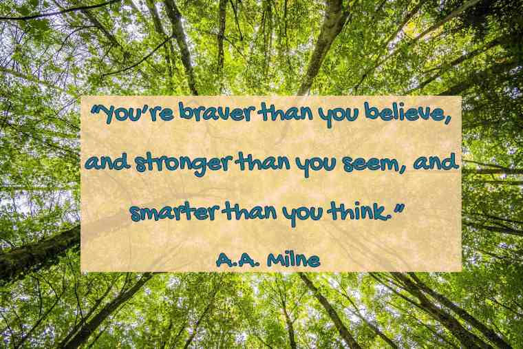Inspirational Picture Quotes About Life - “You’re braver than you believe, and stronger than you seem, and smarter than you think.”