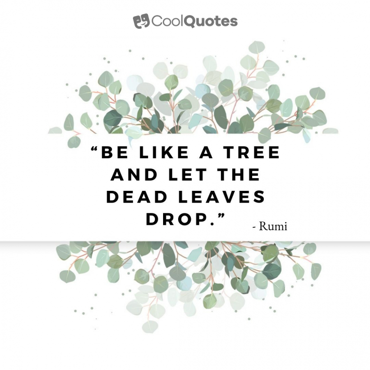 Life Lesson Picture Quotes - “Be like a tree and let the dead leaves drop.”